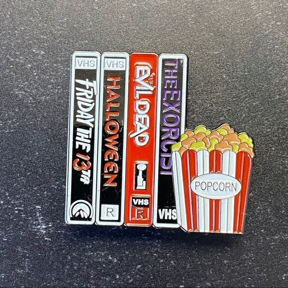 Horror Movie Night Enamel Pin/ Brooch Lapel - Picture 2 of 6